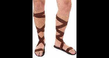 Vegaoo - Romeinse sandalen voor volwassenen - Bruin - One Size
