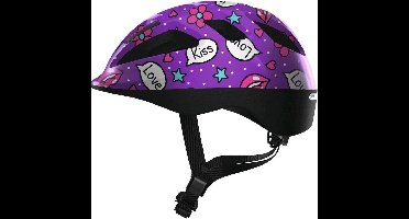 ABUS kinderhelm Smooty 2.0 - Robuuste fietshelm voor peuters in het bijrijdersstoeltje - voor meisjes en jongens - Paars met patroon, maat S