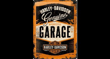 Wandbord - Harley-Davidson Garage - 30x40 cm