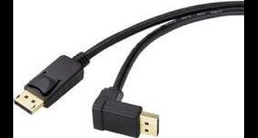 Renkforce DisplayPort Aansluitkabel DisplayPort stekker, DisplayPort stekker 1.50 m Zwart SP-9163732 Vergulde steekcont