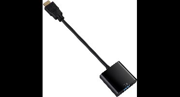 HDMI naar VGA Converter Kabel - HDMI naar VGA Adapter Kabel - Zwart
