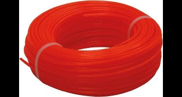 Toolland Trimmerdraad, nylon, rood, 2.4 mm, 25 m