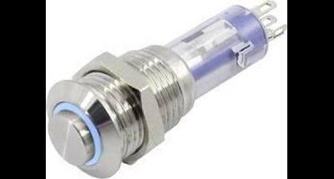 TRU COMPONENTS TC-6647568 LAS4GQH-11E/B/12V/S Druktoets 48 V 2 A 1x uit/(aan) Moment Blauw 1 stuk(s)