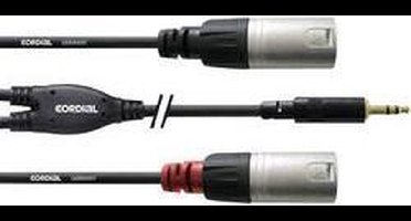 Cordial kabel 3,5 st / 2x XLR male 3m CFY 3 WMM - Insert kabel
