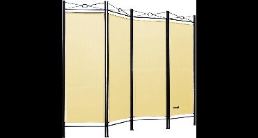 Casaria kamerscherm -  Creme - 180 x163cm - Polyester