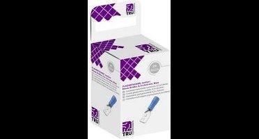 TRU COMPONENTS T1904C043 Assortiment platte stekkers Insteekbreedte: 6.30 mm Insteekdikte: 0.80 mm 180 ° Deels geïsolee