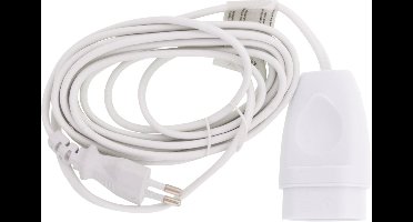 Exin Verlengsnoer Europees - 3 meter snoer - 2 x 0.75 mm2 vinylkabel - Wit