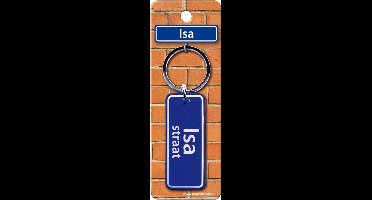 Paper Dreams Sleutelhanger Straatnaam Isa 9 Cm Staal Blauw