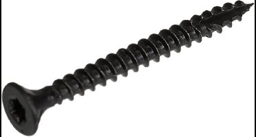 Blackline bevestigingsmaterialen - Zwarte spaanplaatschroeven met HCP-coating – Blackline - Platkop / 3.5 x 20mm / 100