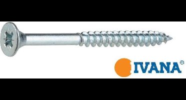 Ivana Spaanplaatschroef - Schroeven - Verzinkt - Platkop - PZ-3 6.0x60/36 - 100 Stuks