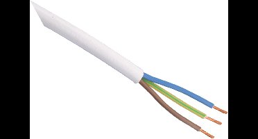 Huishoudsnoer - VMVS - belastbaar tot 1200W - 3 x 0.75 mm² - 10 m - wit