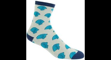 Fisura Sokken Shell Dames Katoen Grijs/blauw Maat 35-41