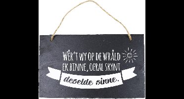 Paper Dreams Spreukbord Fries Skynt Deselde 25 Cm Leisteen Zwart