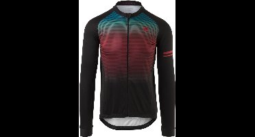 AGU Stripe Fietsshirt Lange Mouwen Trend Heren - Zwart - XXL