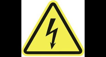 Waarschuwingsbord Waarschuwing voor elektrische spanning Kunststof 100 stuk(s)