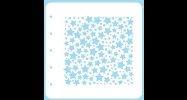 COLST007 Nellie Snellen - Magnetic Stencil - A6 mixed media sjabloon - stars and dots - ster, sterren en puntjes