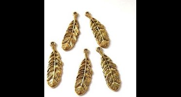 veertjes goudkleurig 5 stuks