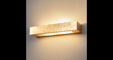 Lindby - wandlamp - 2lichts - Gips, metaal - H: 6 cm - E14 - goud