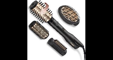 BaByliss Big Hair Luxe Föhnborstel AS970E - Multistyler met 4 opzetstukken - Roterende 50mm opzet - Ionische Krulborstel - Evenredige luchtverdeling - Coolshot [Airstyler]