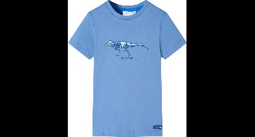 vidaXL - Kindershirt - 104 - middelblauw