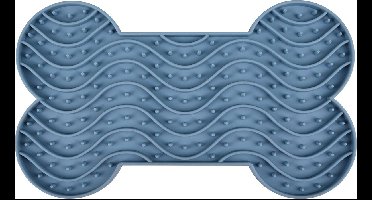 Flamingo Likmat "Yummee" – Petrol – M – 21,8 x 12,8 x 1,9 cm – Antischrok Likmat voor Honden en Katten