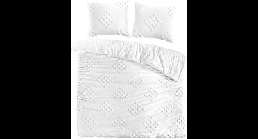 Papillon Dekbedovertrek Helsinki Wit Lits Jumeaux 240x200/220 cm - 100% Percale Katoen - Hoogwaardige Kwaliteit - Super Zacht