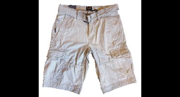 Pme legend beige canvas short met riem - valt kleiner -  Maat W29