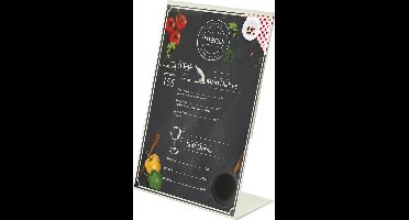 Folderstandaard acryl L-standaard A4 transparant