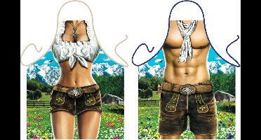 Tiroler Vrouw en Man - Grappig Leuk Tirol Schort Keukenschort
