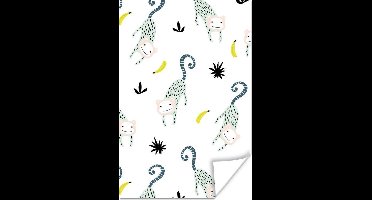 Poster Aap - Banaan - Patronen - 20x30 cm