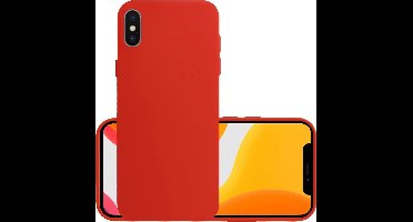 Hoesje - Geschikt voor Apple iPhone X - Sterk & Shockproof - Hoes Cover - Siliconen Case - Rood