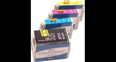 ABC huismerk Set 4x inkt cartridge geschikt voor Epson 27XL WF3620WF WF3620DWF WF3640DTWF WF7110DTW WF7210DTW WF7610DWF WF7615DWF WF7620DTWF WF7710DWF