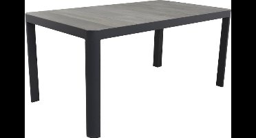 Queens tuintafel antraciet - 160 x 90 cm.