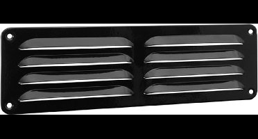 Nedco Rechthoekig aluminium schoepenrooster - zwart - 300 x 90 mm - optimale luchtafvoer