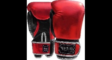 Stiel Superfighter Bokshandschoenen - Rood met zwart - 10 oz.