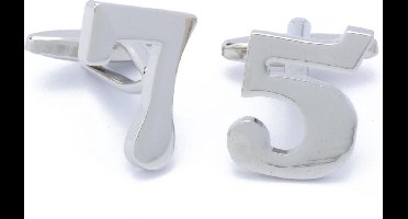 Manchetknopen - Cijfer Nummer 75 Vijfenzeventig