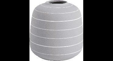 pt, (Present Time) Terra -  Vaas - Keramiek -  Ø16,5cm - Lichtgrijs
