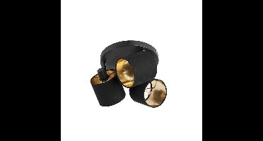 REALITY TOMMY Spot - Zwart - goudkleur - excl.3xE14 - IP20