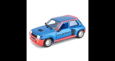 BBURAGO auto Renault R5 Turbo 1 1 / 24th - Blauw - Modelauto - Schaalmodel - Miniatuurauto