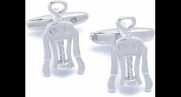 Manchetknopen - Kurkentrekker Wijnopener Zilverkleur