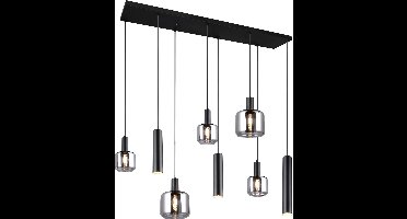 TRIO MATARO - Hanglamp - Zwart mat - excl. 2x E27 4,9 W - Plafondbevestiging - In hoogte verstelbaar