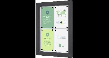 Outdoor Vergrendelbaar Notitiebord Slim 4 X A4 Anthracite - Syna SCTE4XA4PHC7016JS - Horeca & Professioneel