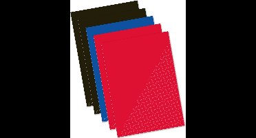 Kangaro - Schrift - A4 - ruit - 10x10mm - 80 pagina's - 60 grams - assorti - 5 stuks - K-58340