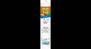 Ottoseal S125 vloer- en sanitairkit - 310 ml koker - mat chocobruin - alkoxy voor sanitair bouw