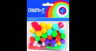 Knutselset Create It - Pompoms 78 Stuks