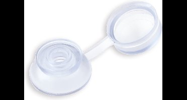 Hoenderdaal afdekkap tbv 5mm schroeven - transparant kunststof (Per 50 stuks)