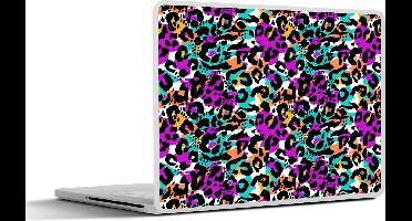 Laptop sticker - 12.3 inch - Dierenprint - Panter - Regenboog - 30x22cm - Laptopstickers - Laptop skin - Cover