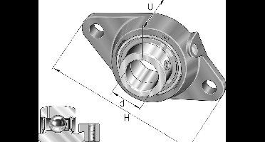 INA Flenslagerblok gietijzer - PCFT50-XL