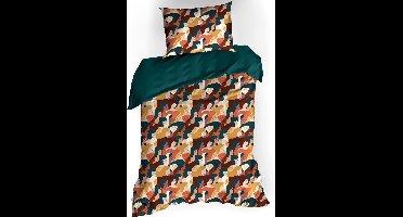 De Witte Lietaer Dekbedovertrek Katoen Satijn Anaïs - Eenpersoons - 140 x 200/220 cm - Groen