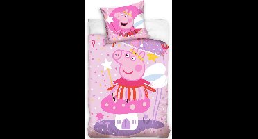 Peppa Pig Dekbedovertrek Fairy Tale - Eenpersoons - 140x200 cm - Roze